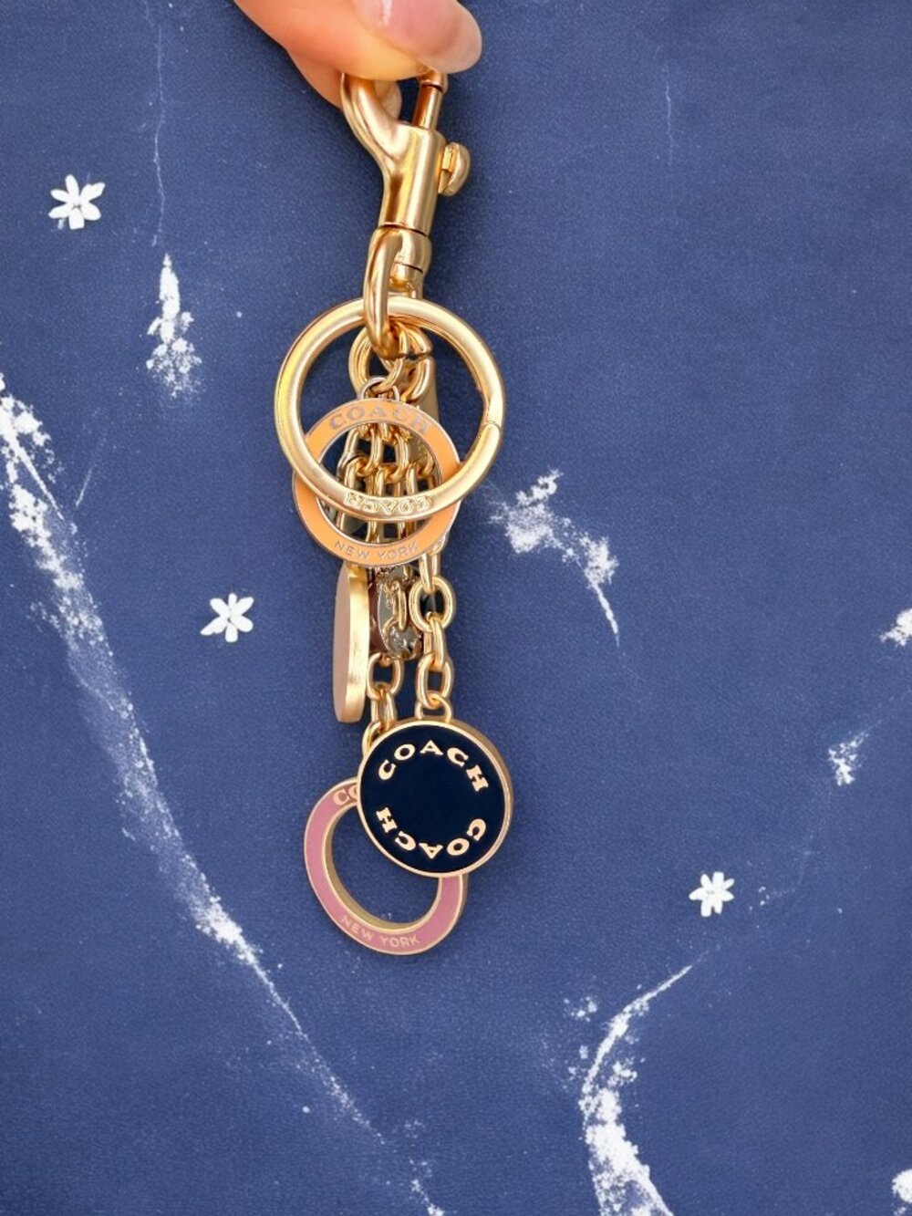 🌸Coach Gold and Navy Keychain - Picture 8 of 8